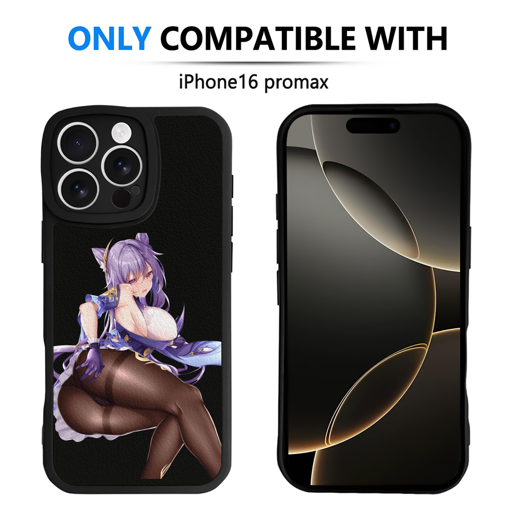 げんし神 刻晴 こくせい genshin Kokusei 【iPhone 16シリーズ対応】シリコンスマホケース（レザー調） 材質：シリコン